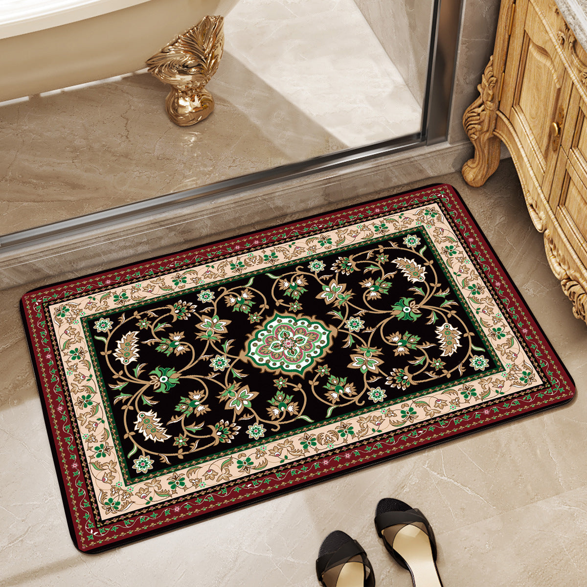 Luxurious Vintage-Inspired Bath Mat