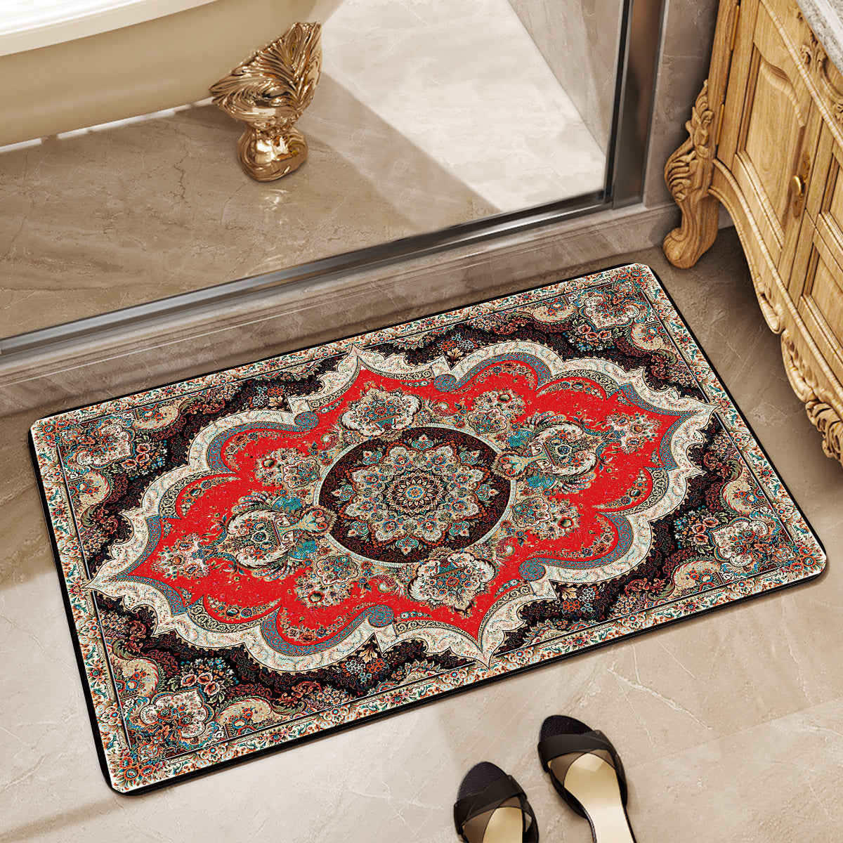 Luxurious Vintage-Inspired Floor Mat