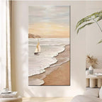 Coastal Sunset Landscape Canvas Art