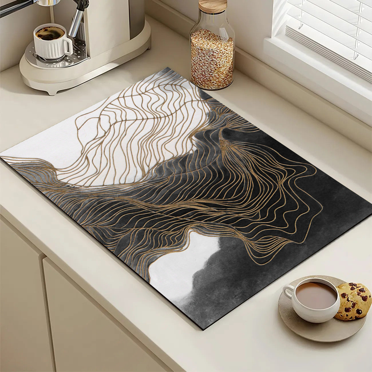 Abstract Geometric Kitchen Mat