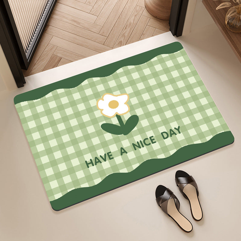 Stylish Floral Patterned Comfort Bath Mat