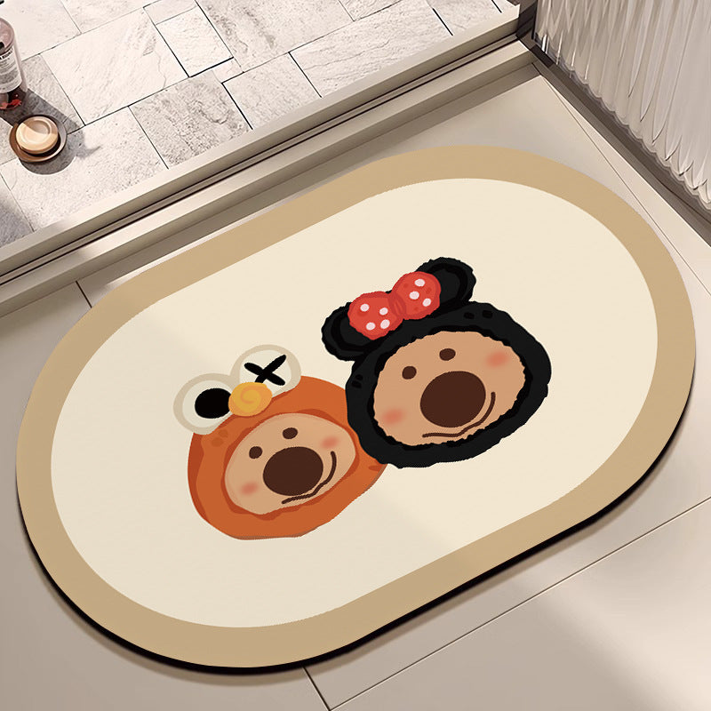 Cute Cartoon Dog Bath Mat