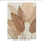Textured Botanical Relief Canvas Art