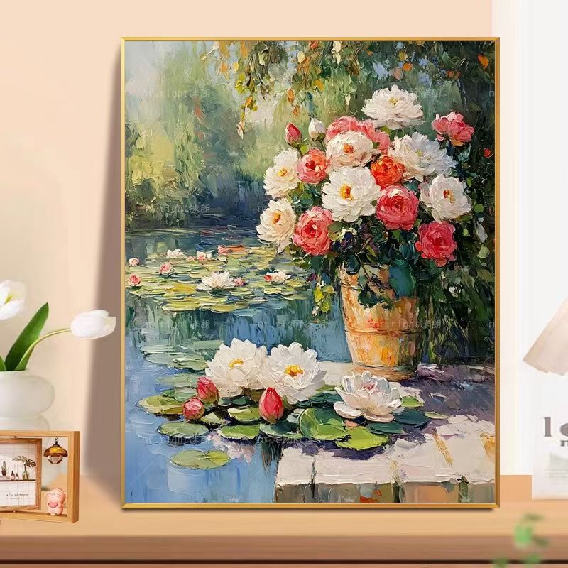 Floral Landscape Oil Painting Wall Art Meroci