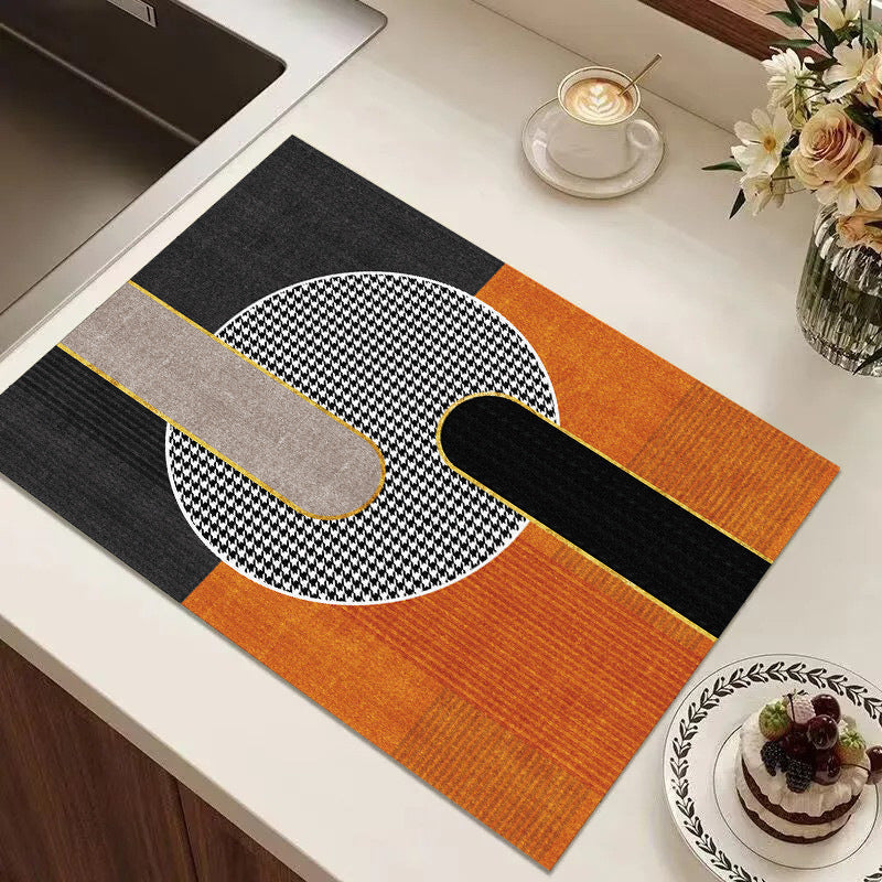Playful Textured Kitchen Mat