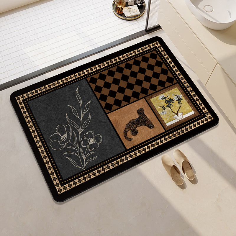 Playful Citrus-Themed Bathroom Mat