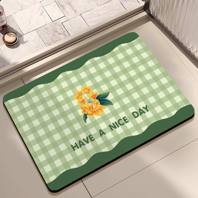 Stylish Floral Patterned Comfort Bath Mat