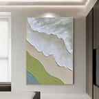 Textured Coastal Abstract Canvas Artwork