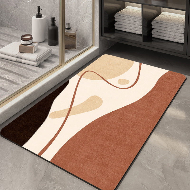 Abstract Pattern Non-Slip Bath Mat