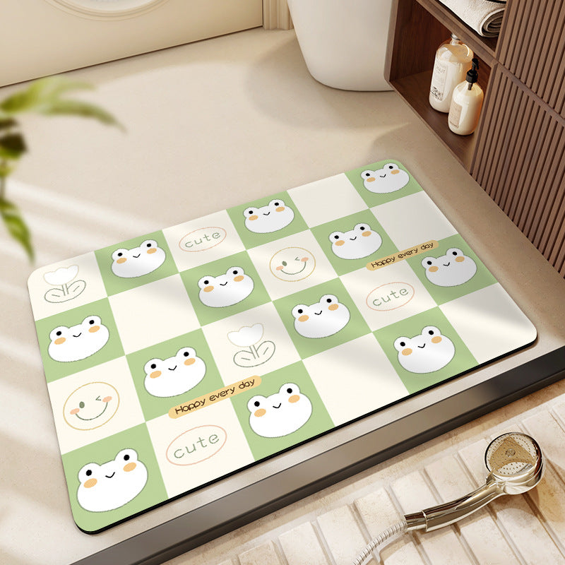 Cute Cartoon Pet-Themed Bath Mat