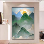 Serene Mountain Landscape Canvas Artwork