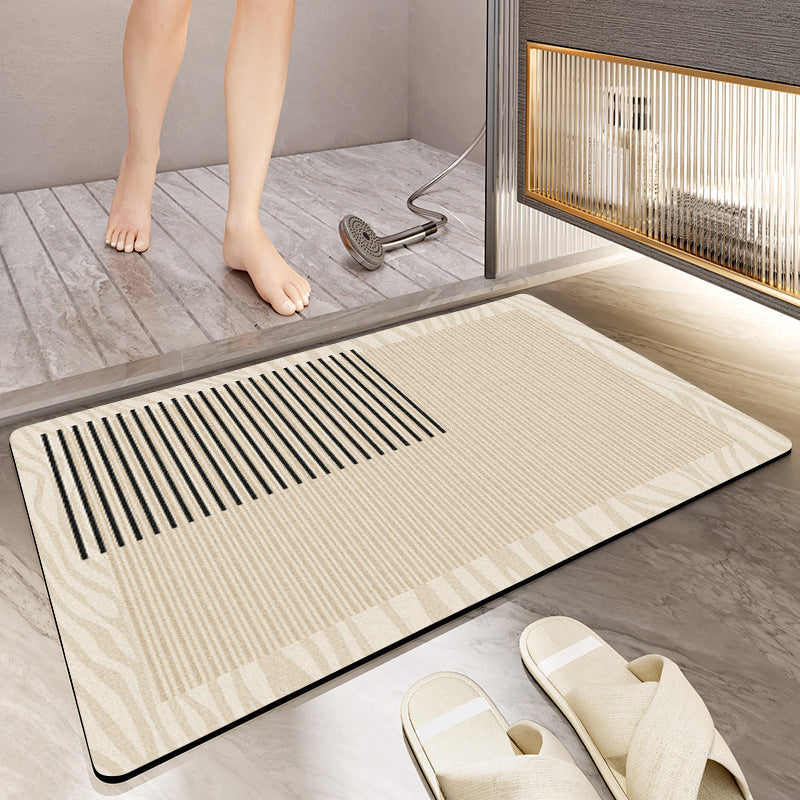 Textured Geometric Bath Mat