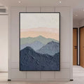 Textured Abstract Mountain Landscape Canvas Art