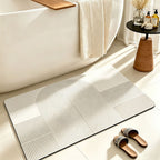 Geometric Pattern Textured Bath Mat