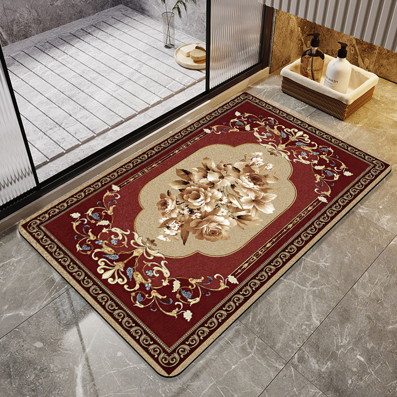 Floral Art Bathroom Mat