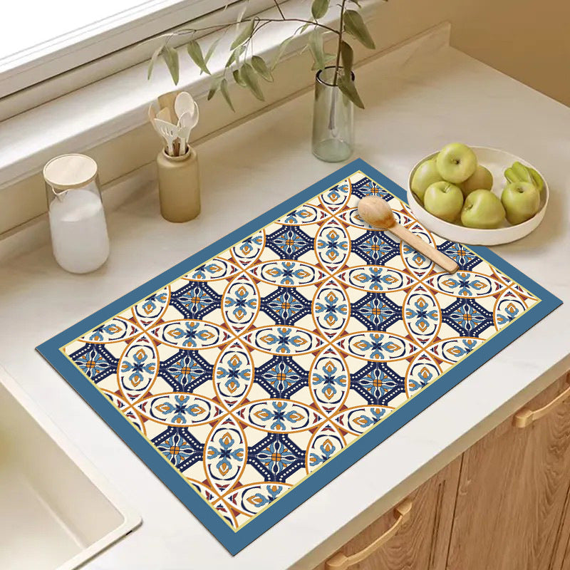 Playful Textured Kitchen Mat