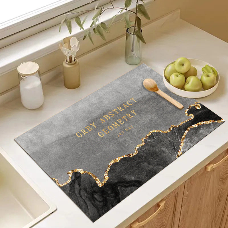 Abstract Geometric Kitchen Mat