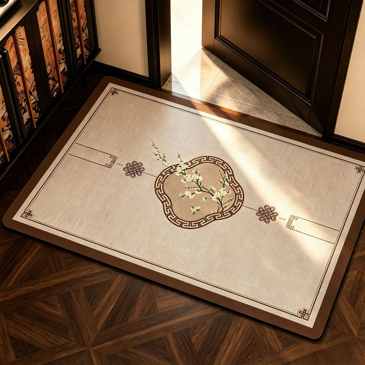 Elegant Geometric Bathroom Mat