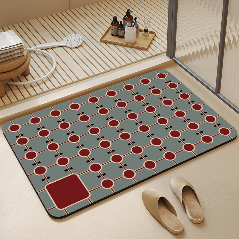 Geometric Pattern Bath Mat