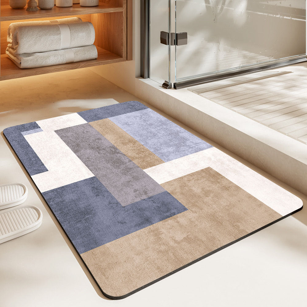 Contemporary Geometric Bath Rug