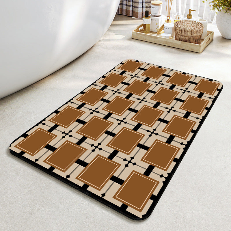 Geometric Pattern Bath Mat