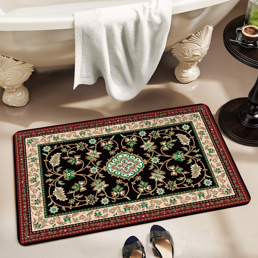 Vintage Floral Decorative Bath Mat