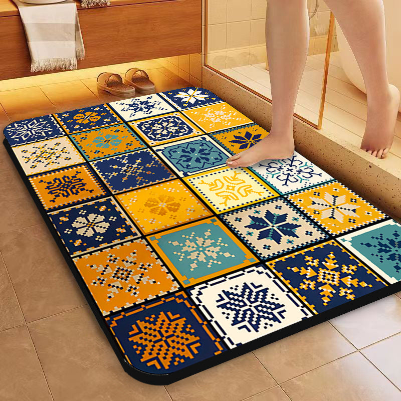 Decorative Vintage Pattern Bath Mat