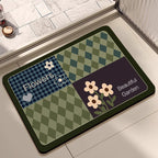 Floral Design Cotton Bath Mat