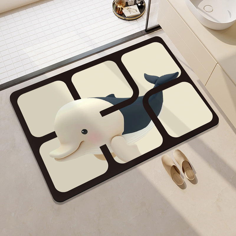 Mermaid-Themed Memory Foam Bath Mat