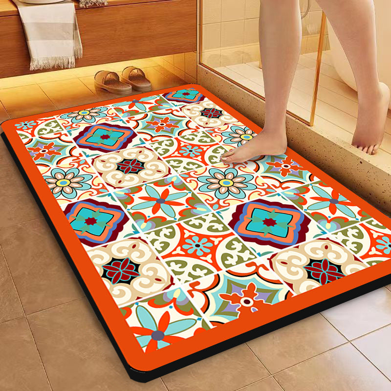 Decorative Vintage Pattern Bath Mat