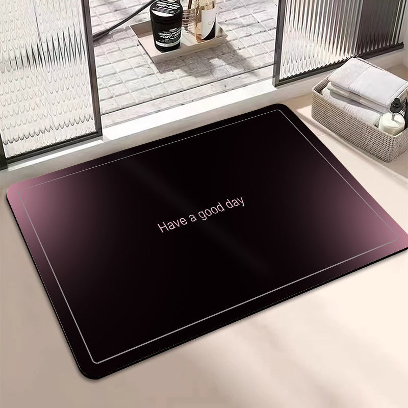 Motivational Phrase Bath Mat