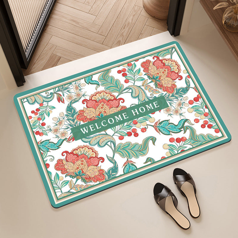Stylish Floral Patterned Comfort Bath Mat