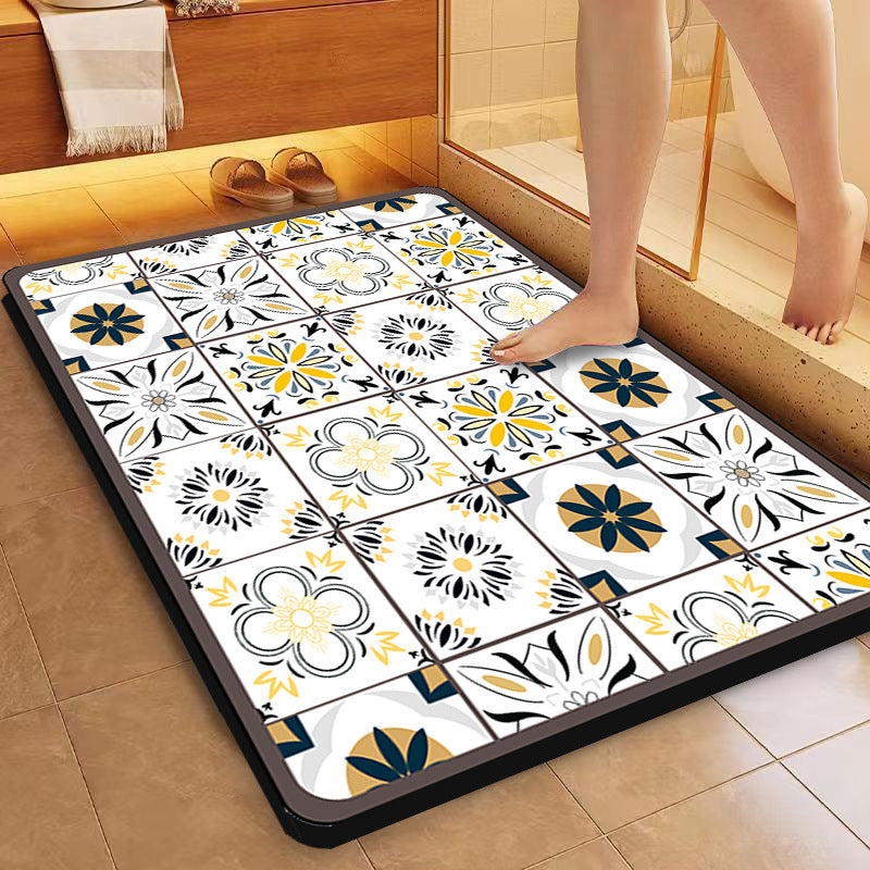 Decorative Vintage Pattern Bath Mat