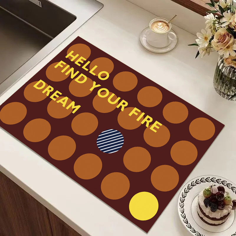 Playful Textured Kitchen Mat