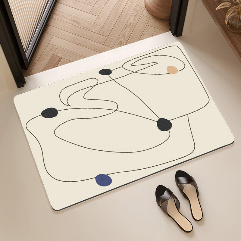 Artistic Cat-Themed Bath Mat