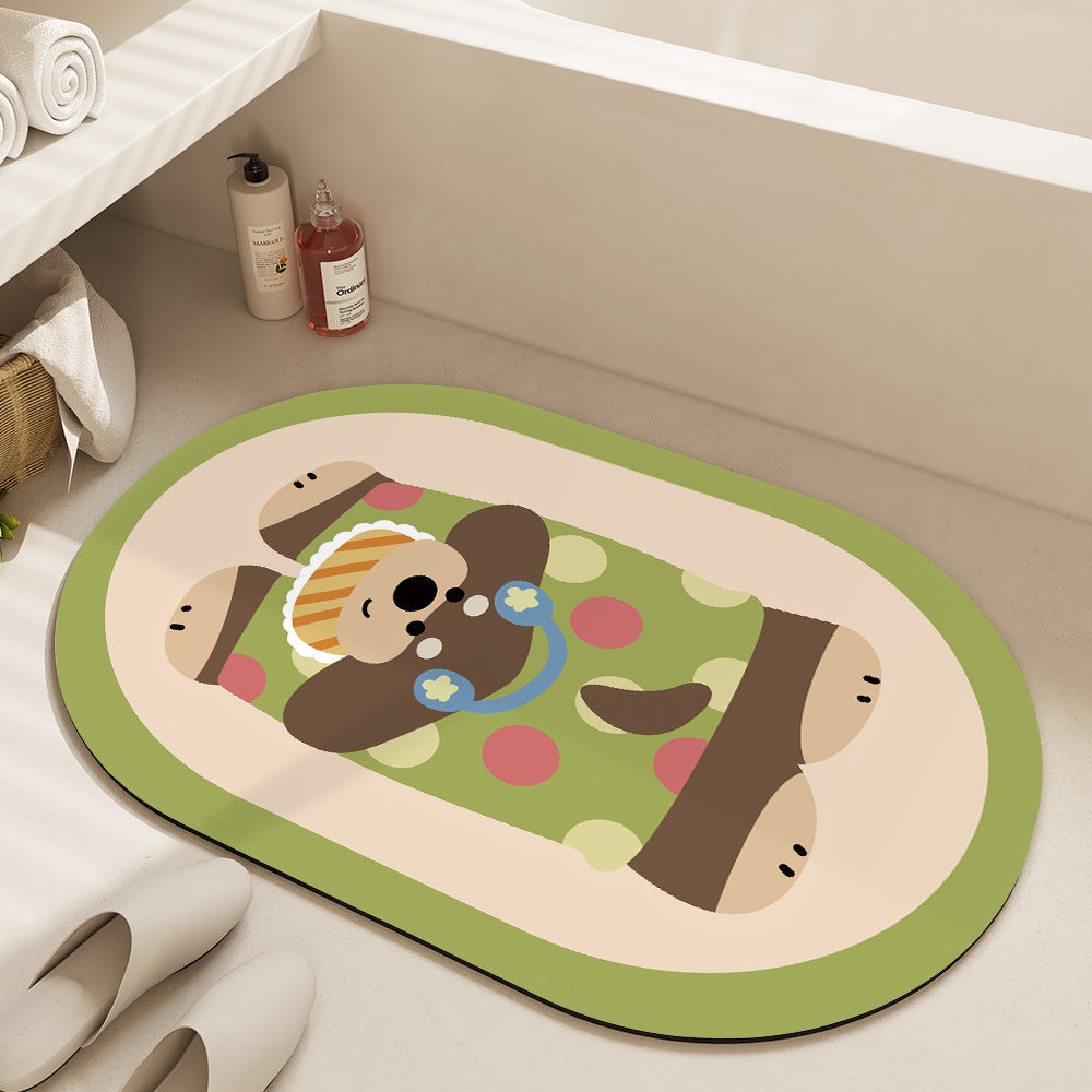 Cute Cartoon Dog Bath Mat