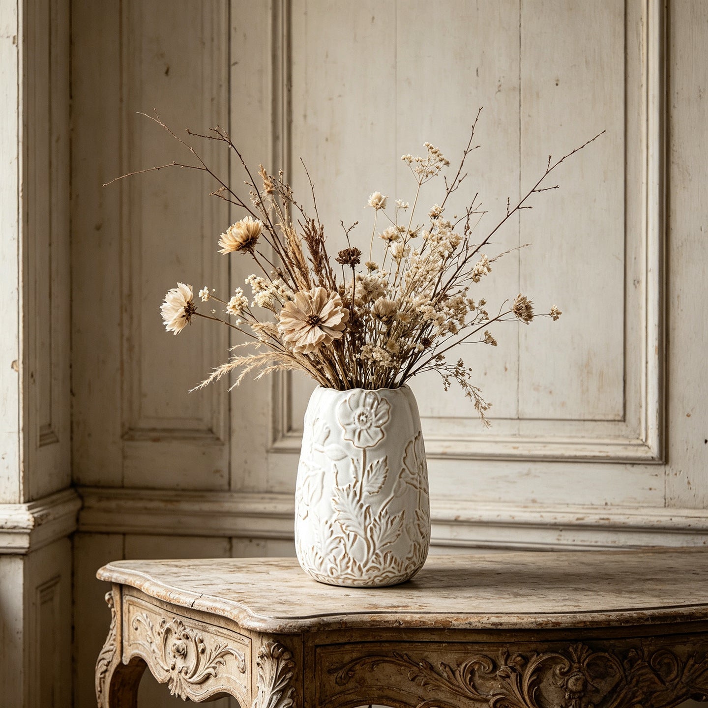 Ceramic Profiled Flower Table Vase