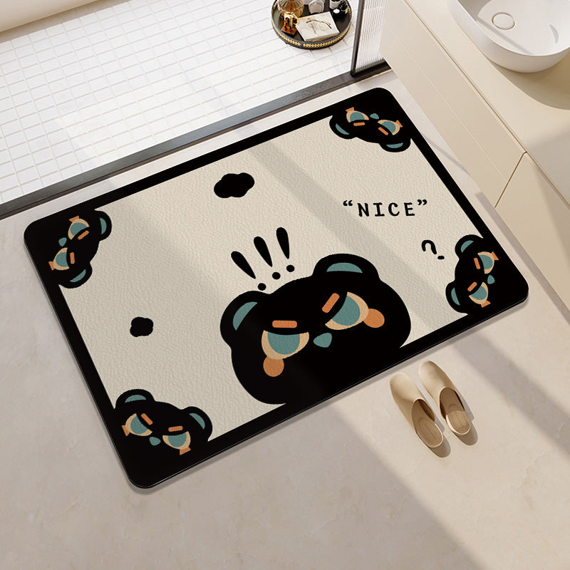 Playful Citrus-Themed Bath Mat