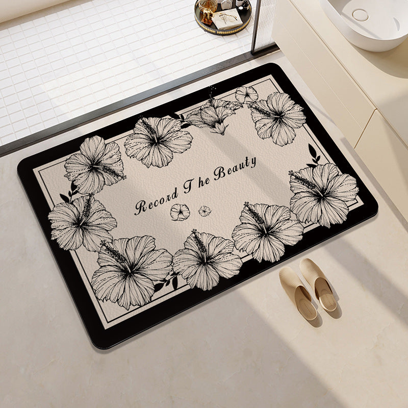 Playful Citrus-Themed Bathroom Mat