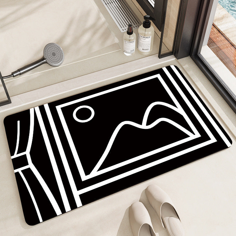 Playful Cartoon Dog-Themed Bath Mat