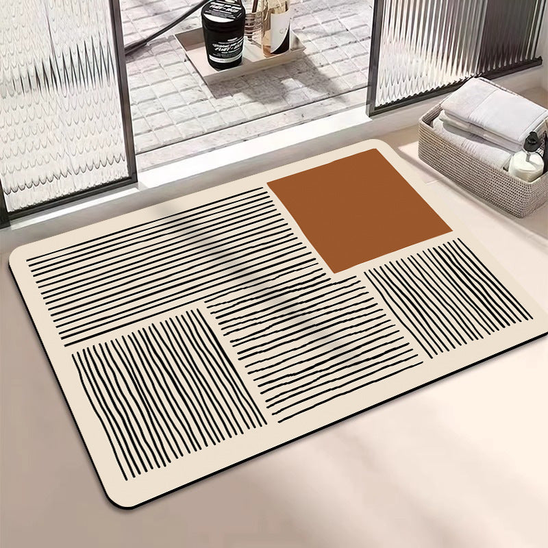Geometric Patterned Bath Mat