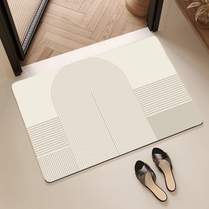 Geometric Pattern Textured Bath Mat