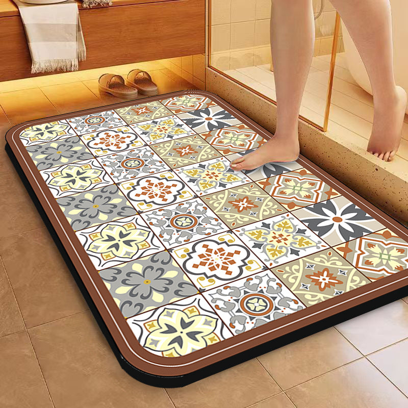 Decorative Vintage Pattern Bath Mat