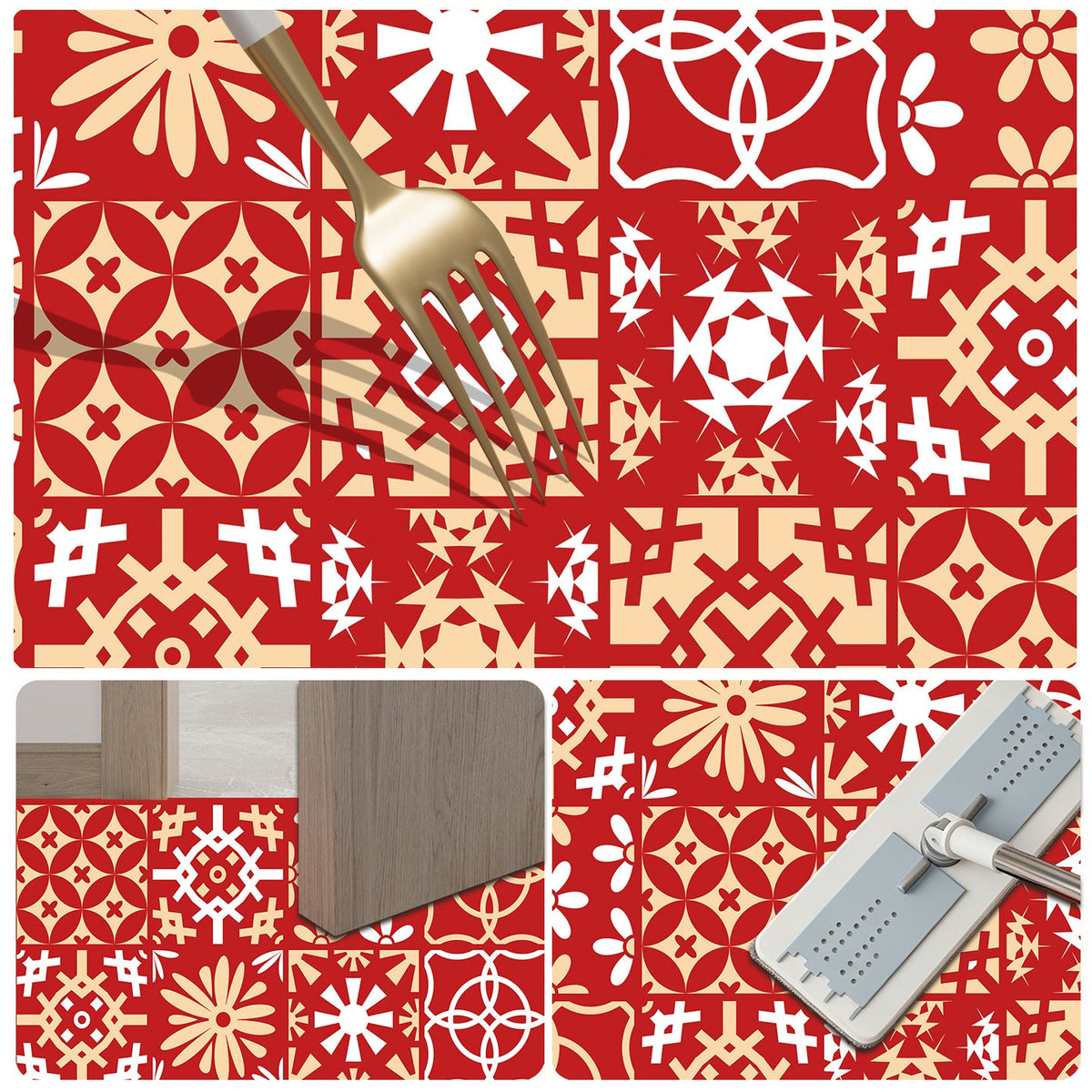 Geometric Patterned Anti-Fatigue Bath Mat