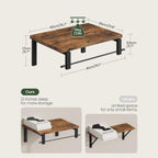 Wall shelf with industrial wood-metal design