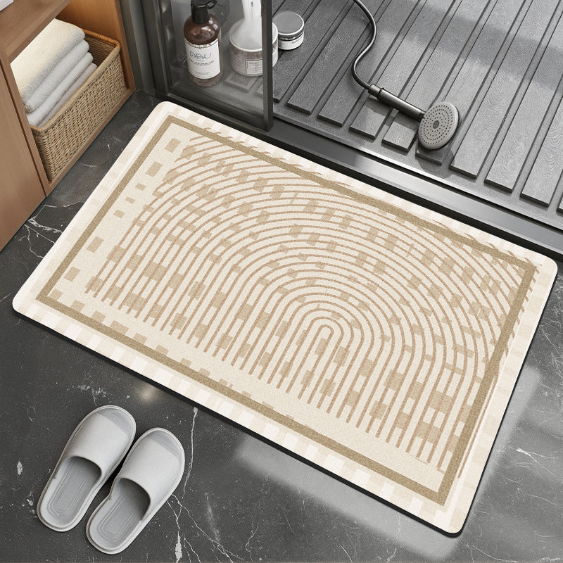 Textured Geometric Bath Mat