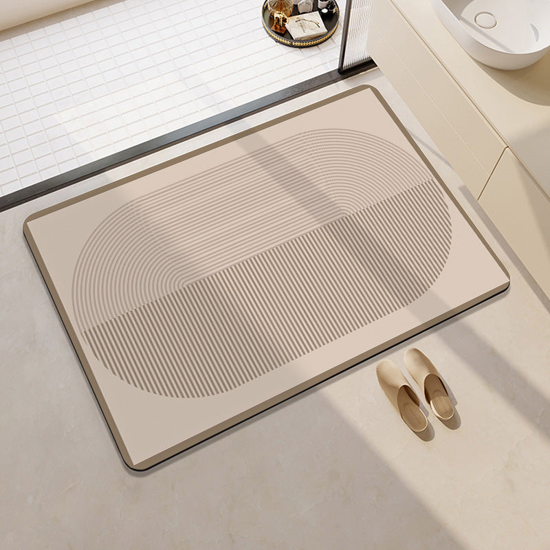Plush Geometric Bath Mat