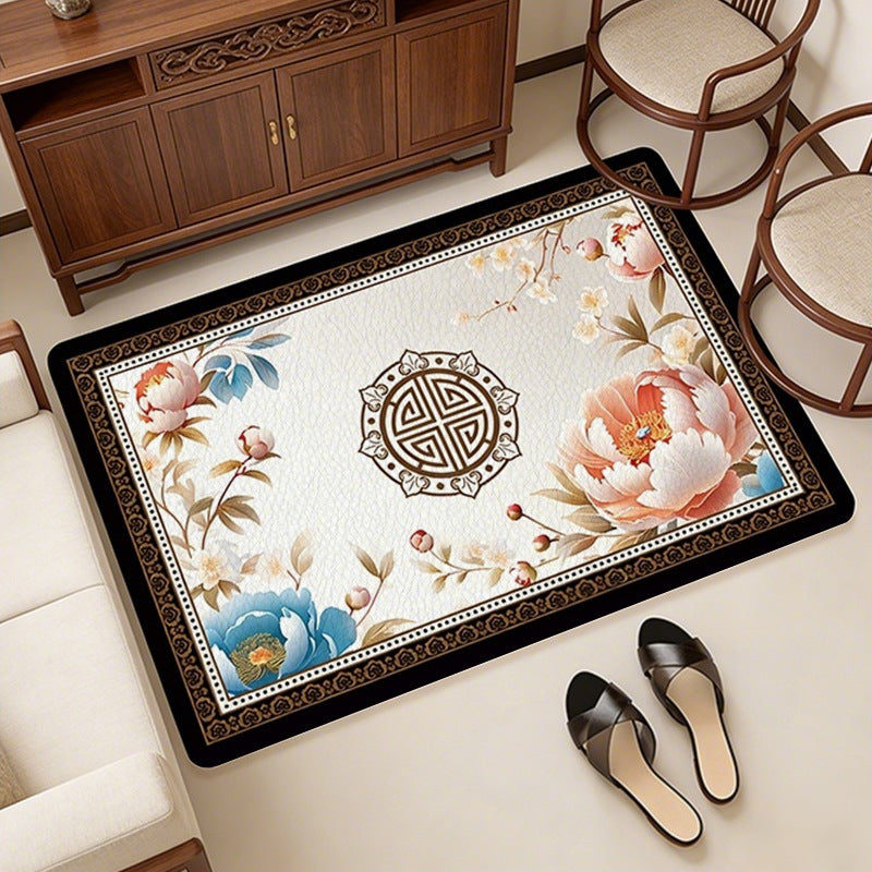 Playful Citrus-Themed Bath Mat