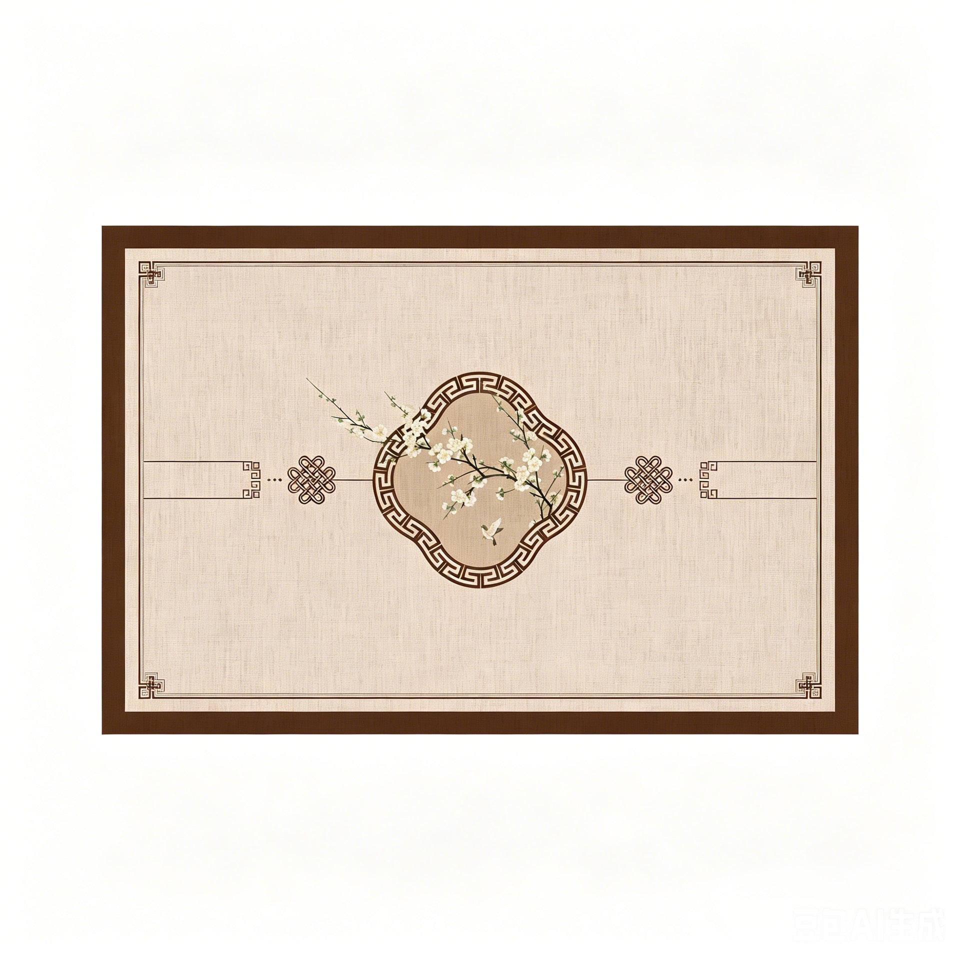 Elegant Geometric Bathroom Mat