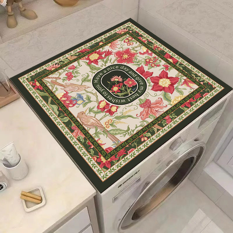 Vintage Floral Decorative Laundry Mat